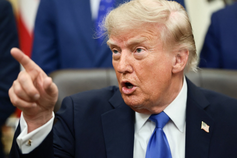 Trump has said he is ‘not a fan’ of Harry and Meghan after they left the US to return to the UK (Reuters)