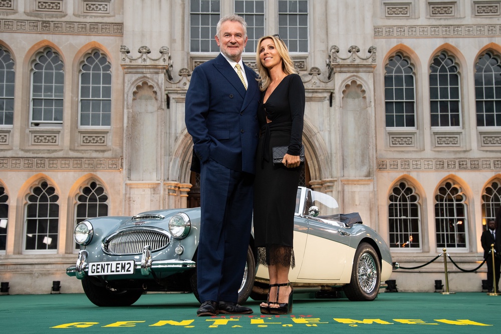 Hugh Bonneville, who is joining the cast as aristocrat Lord Hawthorne, said the rumours of Meghan’s arrival was ‘genius marketing’ (Jeff Spicer/Getty Images)