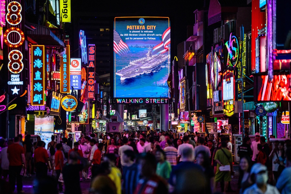 A trip to Pattaya will be a much-needed reprieve for sailors, where they can enjoy the seaside resort’s beaches and nightlife (AFP via Getty Images)