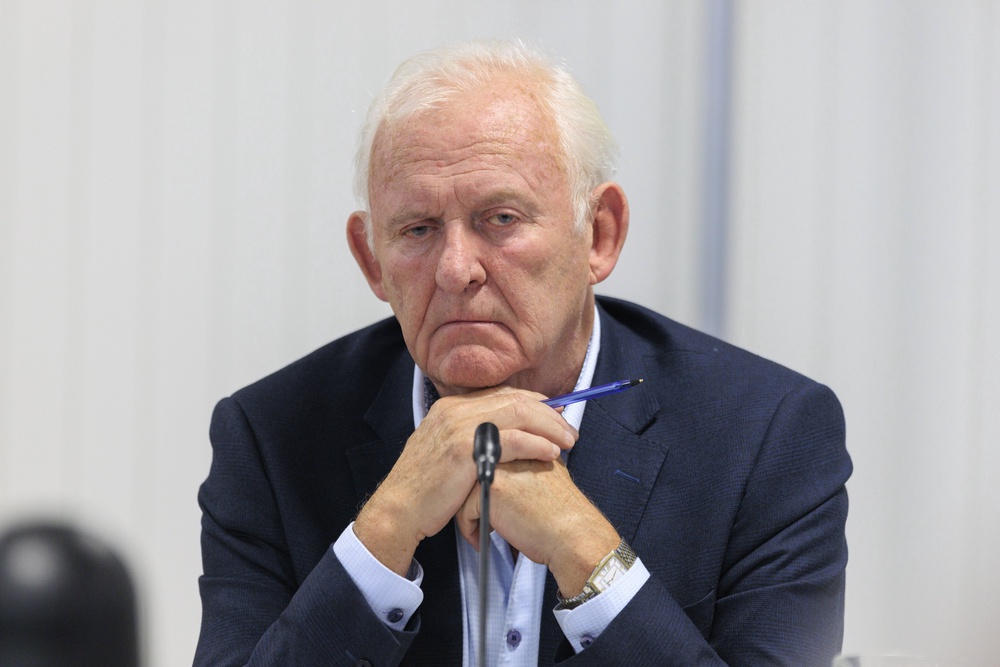 Frank McManus during a meeting of the Policing Board at the Gasworks in Belfast (Liam McBurney/PA) (PA Wire)