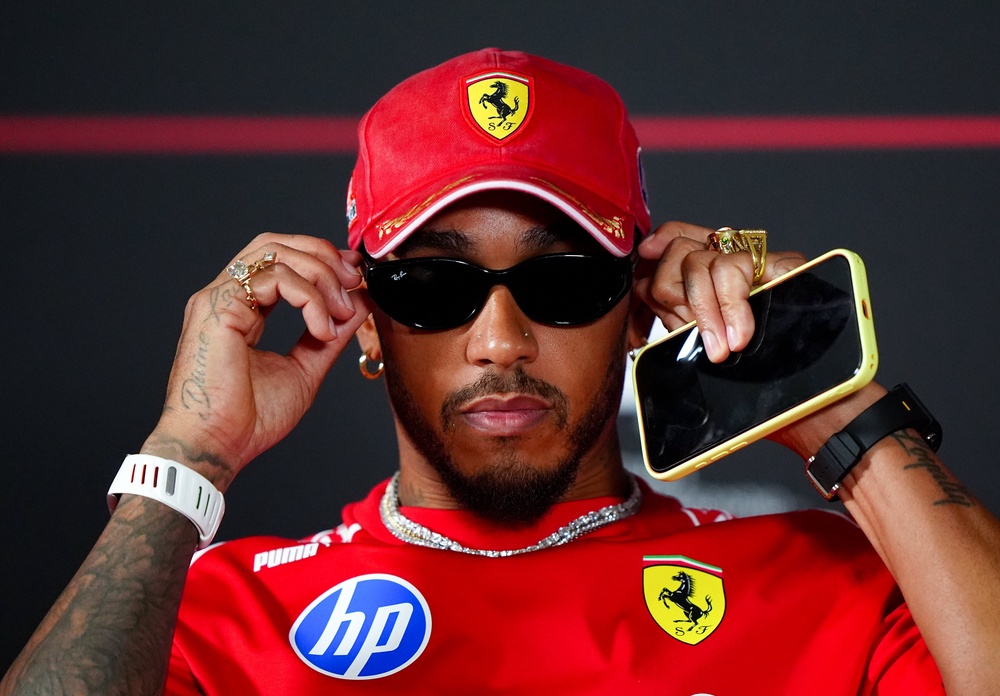 Hamilton faces the media ahead of the Italian Grand Prix (Bradley Collyer/PA) (PA Wire)