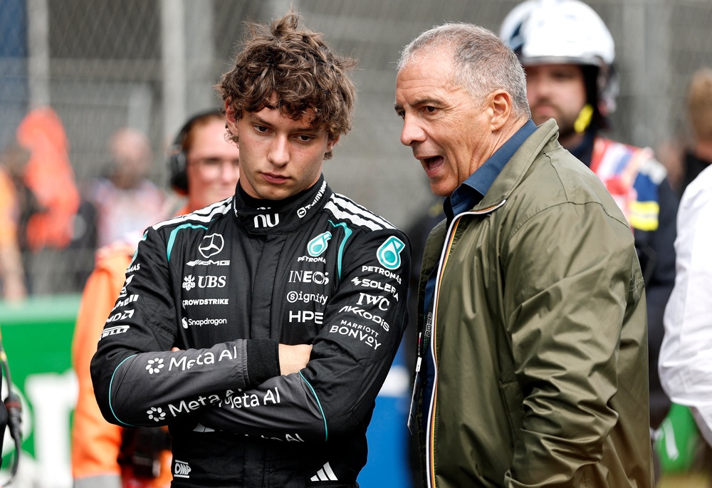 Antonelli's father Marco has been by his son's side throughout his ascent to the top (Reuters)