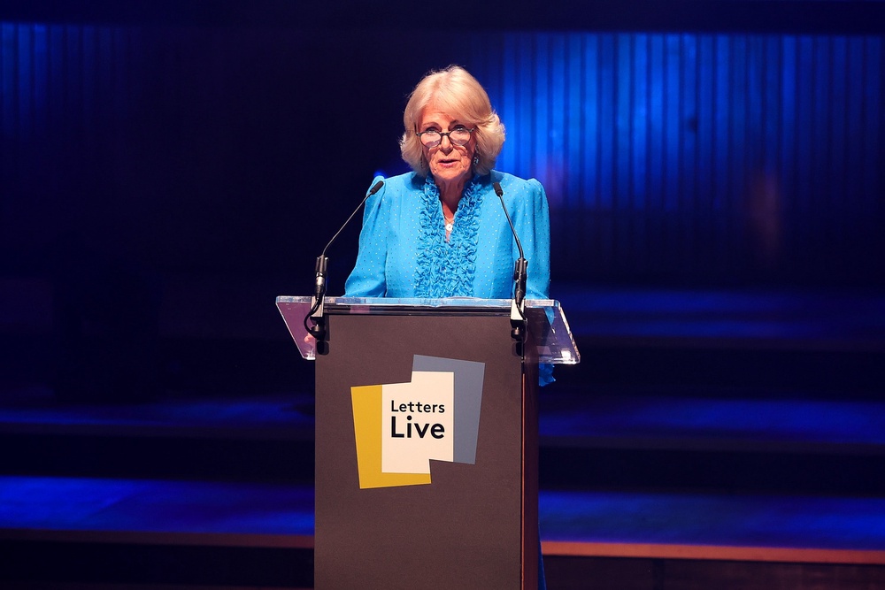 Camilla read a letter from the late Queen Mother to poet Edith Sitwell (PA)