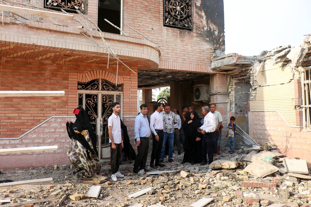 Four people were killed, including a four-year-old child, and another 67 were injured (Wana/Reuters)