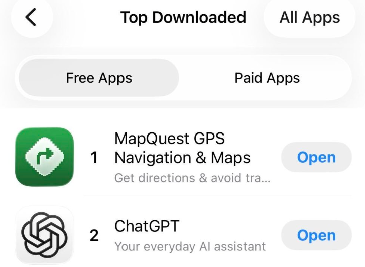Downloads of the MapQuest app surged in early September (MapQuest)