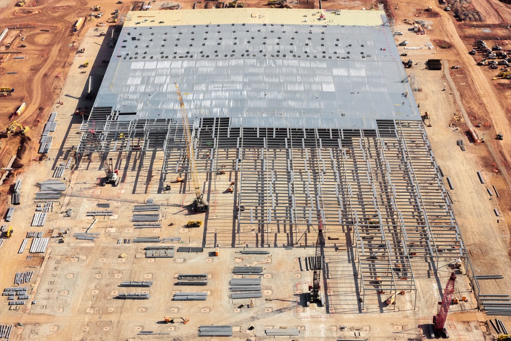 Construction continues on the Stargate Oracle AI data center in Abilene, Texas, which will serve OpenAI, part of the $560 billion data center buildout projected from top tech companies this year (Getty)