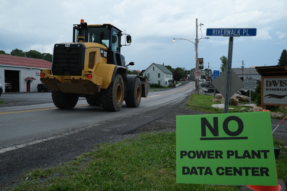 Residents of Davis, West Virginia, protest a potential 10,000-acre data center from Virginia-based Fundamental Data, which could be one of the largest such facilities in the world (AFP/Getty)