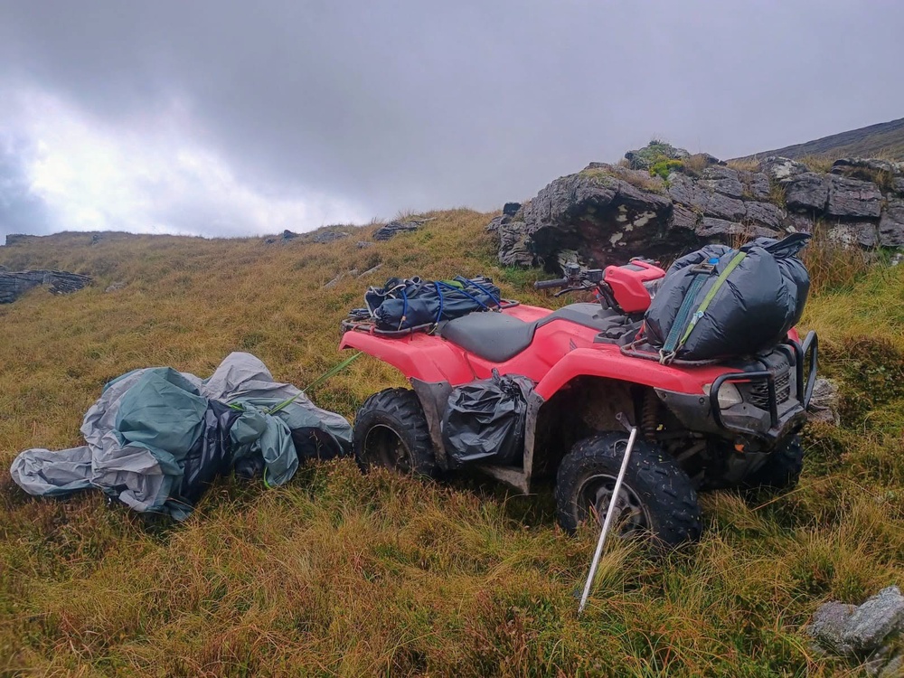 Steffan Edwards, who cleaned up the mess, described it as a ‘shame’ to see the rubbish discarded on the hill (Bannau Brycheiniog National Park Authority)