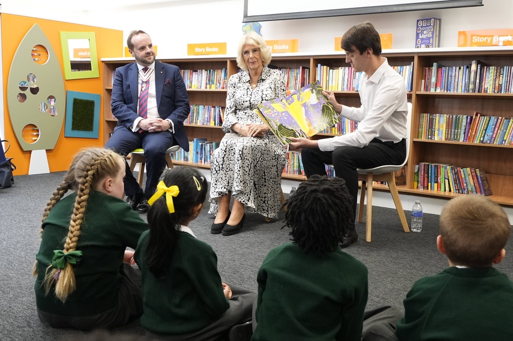 Camilla brought more books with her when she visited (Peter Byrne/PA) (PA Wire)