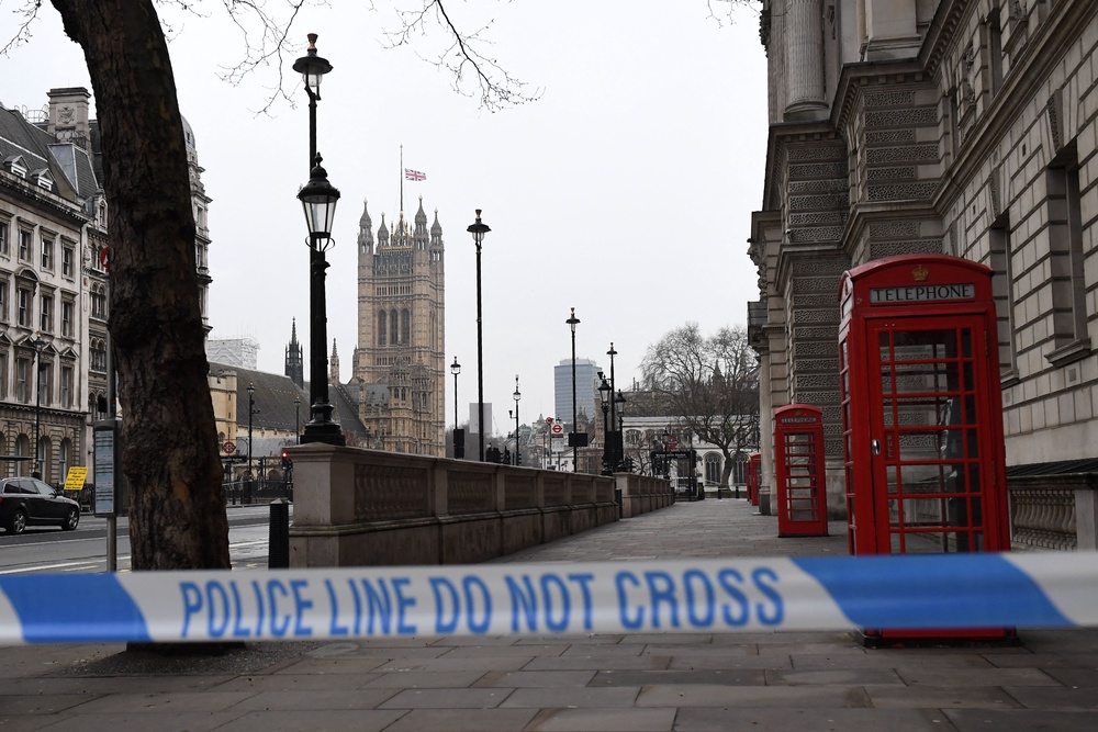 Five people were killed and more than 50 were injured when Khalid Masood ploughed his car into crowds of people on Westminster Bridge on 22 March 2017 (AFP/Getty)