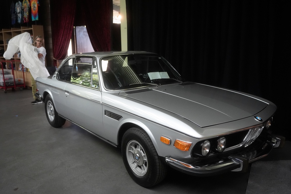 ‘Forever Grateful/Golden Gate Park’ opens Saturday and will also feature the Grateful Dead frontman Jerry Garcia’s BMW, which remains in mint condition and has never been displayed publicly (AP)