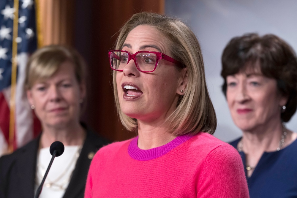 Sinema has acknowledged having a romantic relationship with Matthew Ammel but argued that she can't be sued in North Carolina because she has no connection to the state (AP Photo/J. Scott Applewhite)