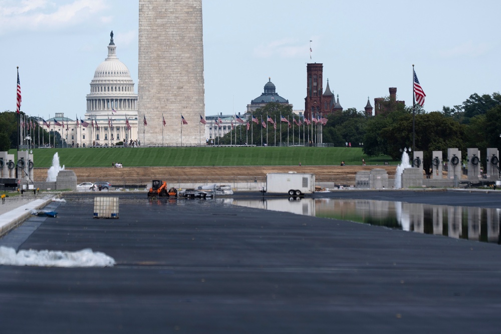 Trump has commanded Pirro to keep trying to prosecute Hearn for damage to the pool, which officials from his own administration have said was due to ‘botched installation’ after the president ordered rushed renovations this summer (AP)