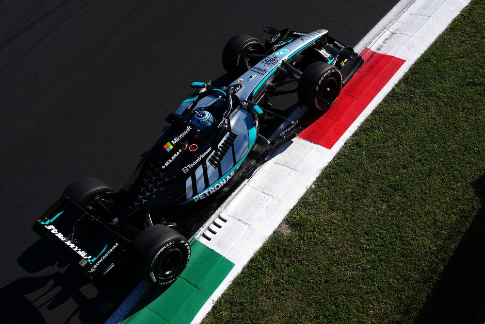 Mercedes’ George Russell set a commanding pace in final practice (Bradley Collyer/PA) (PA Wire)