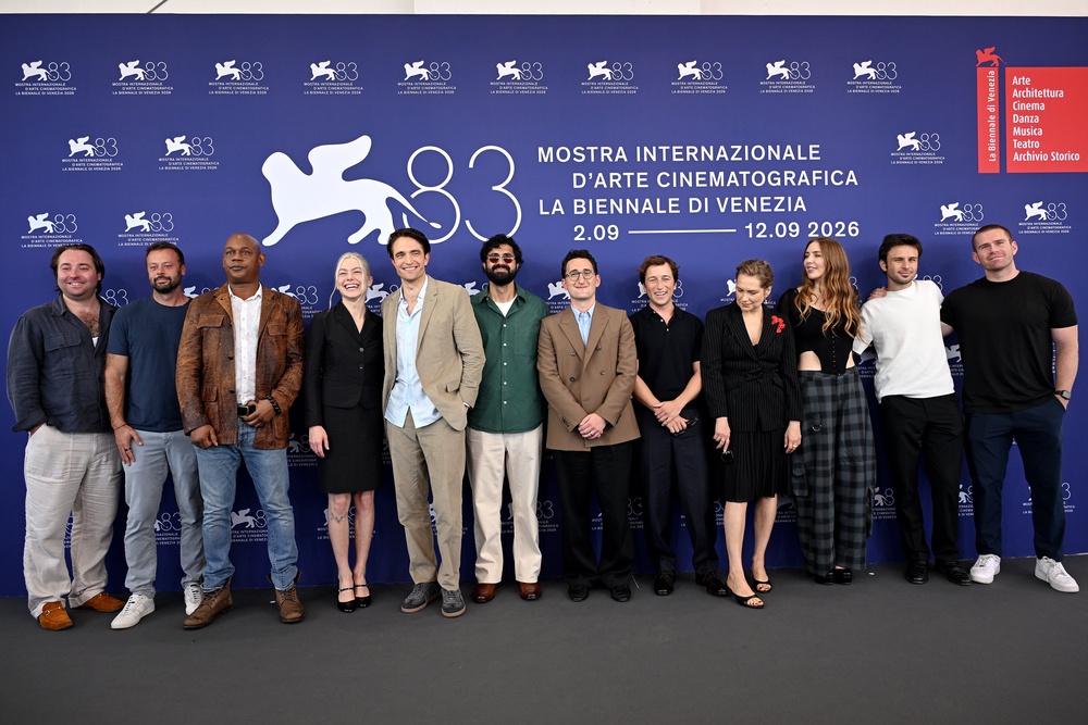 Pattinson and the ‘Primetime‘ cast appeared at the global world premiere for the movie at the Venice Film Festival Saturday (Getty)