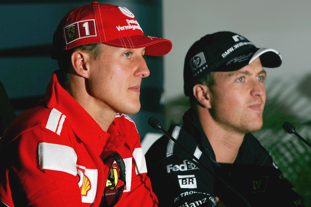 Ferrari legend Michael Schumacher was six years older than brother Ralf (Getty)