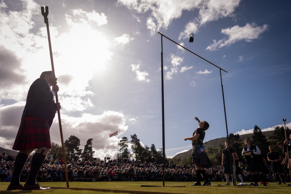 A person competes in the weight tossing category (Aaron Chown/PA) (PA Wire)