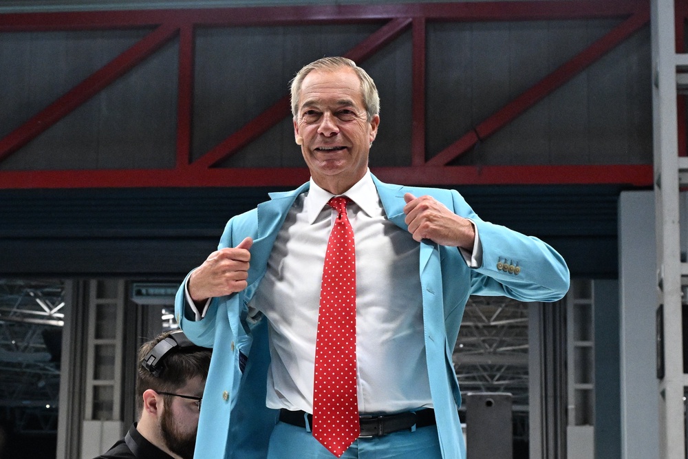 Mr Farage is closing the party’s conference on Saturday (Will Colebourne/PA) (PA Wire)