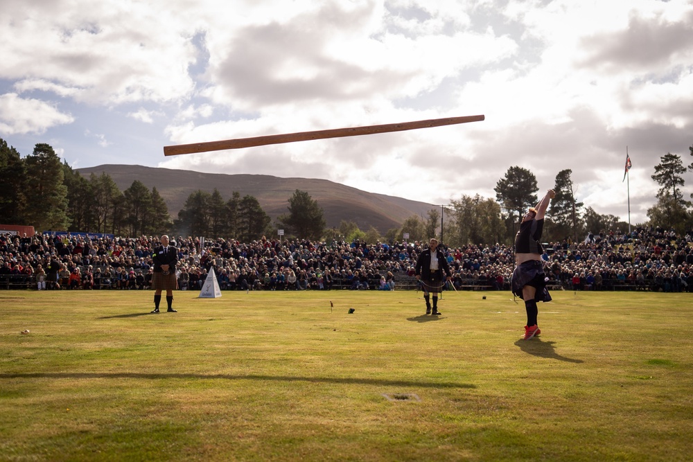 Caber tossing is another popular tradition at the Highland Games (Aaron Chown/PA) (PA Wire)