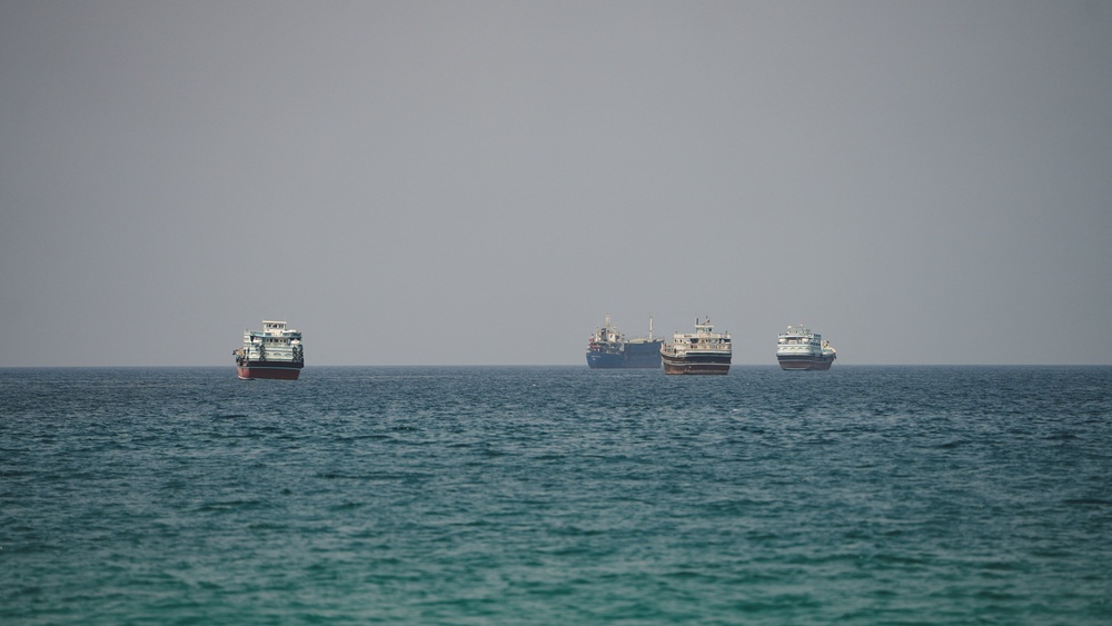 Vessels awaiting transit through the Strait of Hormuz, which has become the focal point of the Iran war (Reuters)
