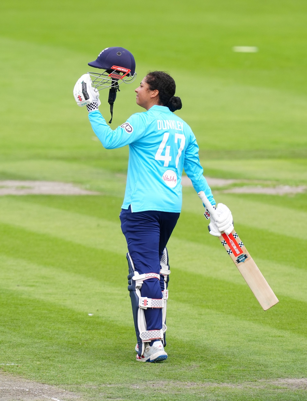Dunkley celebrates her century (David Davies/PA) (PA Wire)