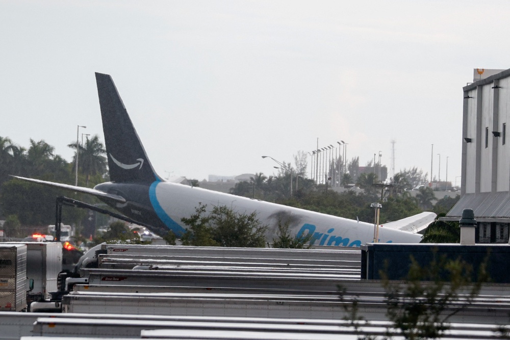 The Federal Aviation Administration said the aircraft, which was heading to Florida from Puerto Rico, crashed while landing at around 2 p.m. (Reuters)