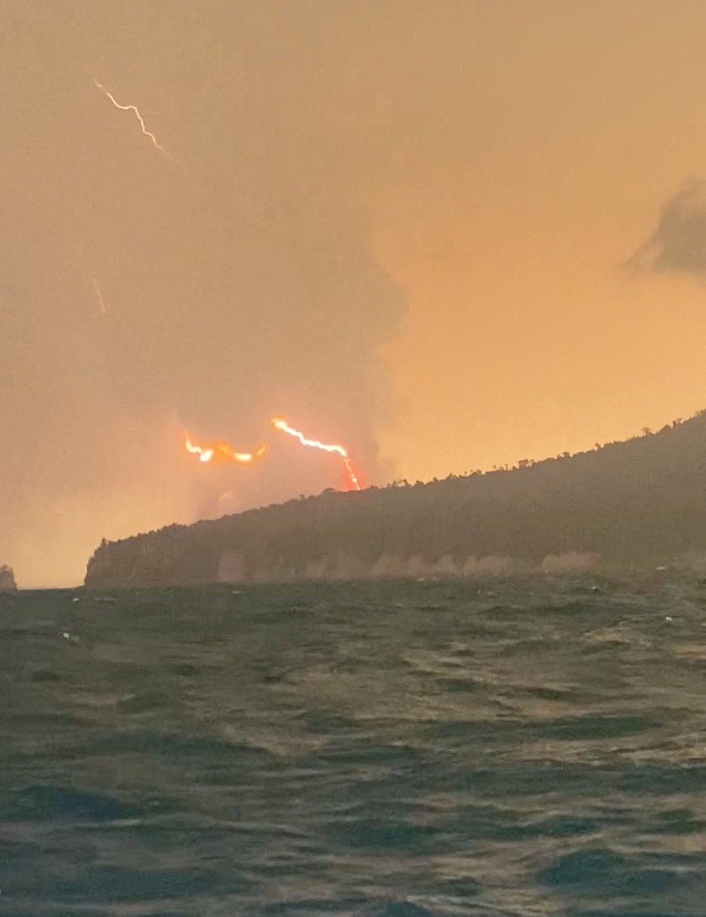 Smoke rises following the eruption of the Mount Anak Krakatau volcano in Lampung province, Indonesia (Reuters)