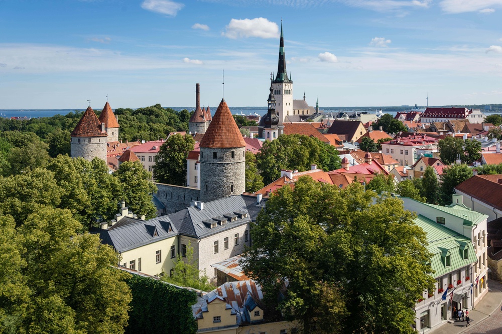 The Patkuli Viewing Platform offers a panoramic view of Tallinn’s medieval Old Town (Alamy/PA)