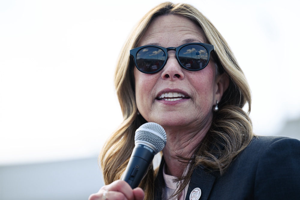 Amy Acton, Ramaswamy’s opponent in the Ohio gubernatorial race, says that she was sexually abused by her stepfather and that her ‘birth mother did nothing to protect’ her (Getty)