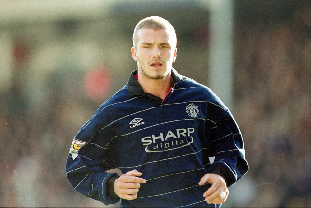 David Beckham with a buzzcut in 2000 (Getty)