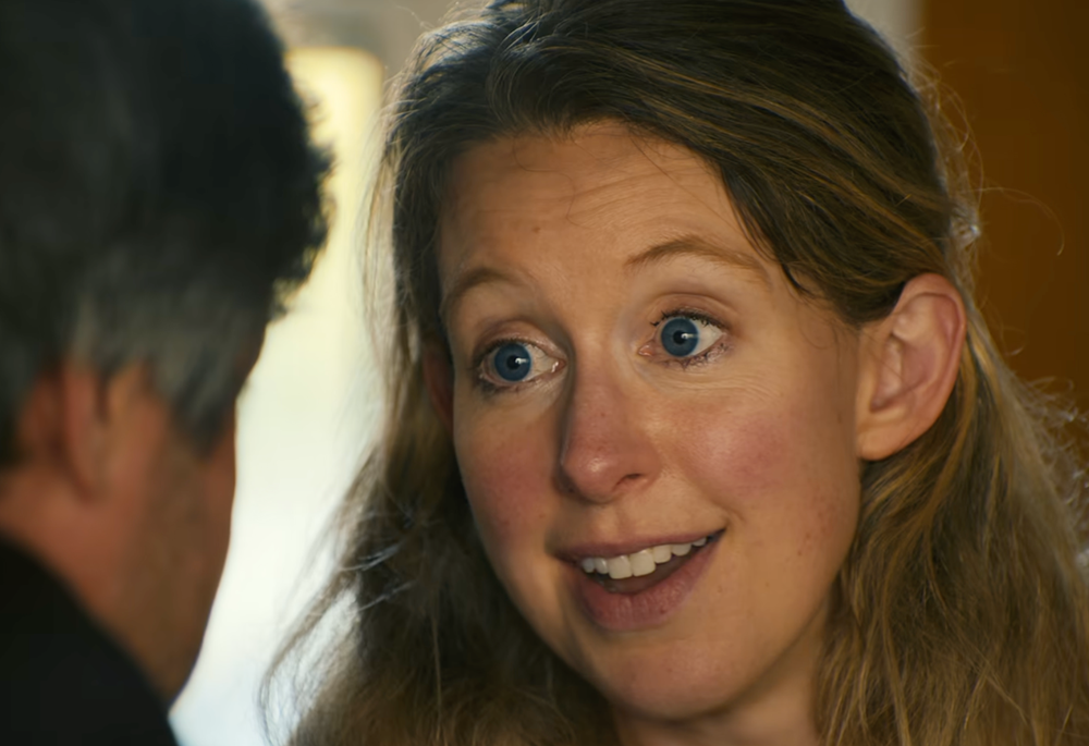 In ‘You Can See Anything,’ a film crew follows Holmes 34 days before she’s sent to prison for multiple counts of defrauding investors and wire fraud through her blood-testing startup (A24)
