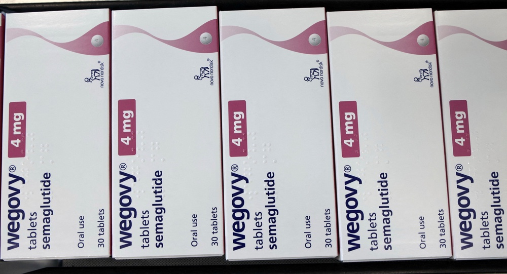 Boxes containing Wegovy (semaglutide) tablets. Semaglutide acts as the key active ingredient in Ozempic and Wegovy (Reuters)