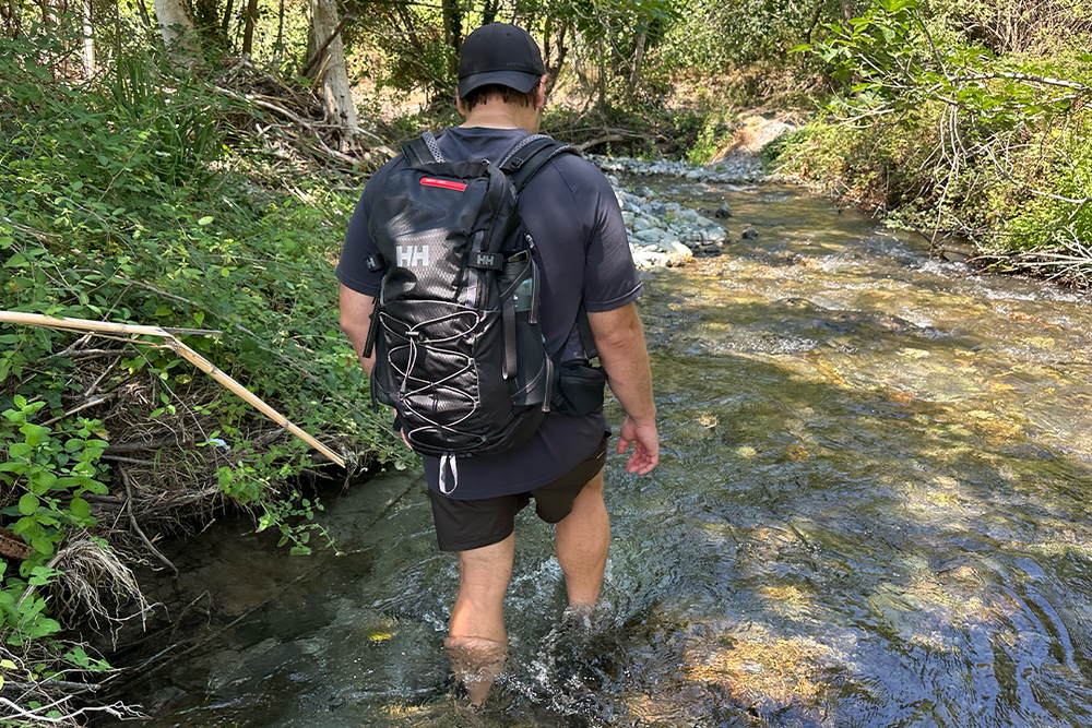 The backpack is quite spacious and has plenty of room to be used as a carry-on on your trips (Alessia Armenise/The Independent)