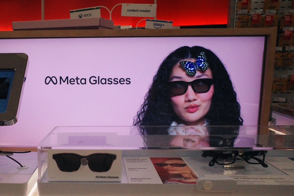 Meta's Ray-Ban Glasses on display in an electronic store on 10 August 2026 in Downtown Brooklyn in New York City (Getty)
