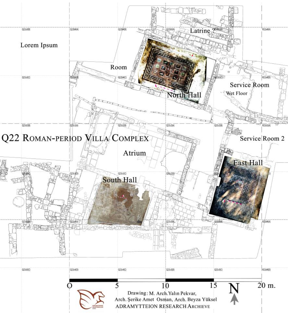 Roman villa complex (H. M. Özgen, Journal of Social Sciences (2026))
