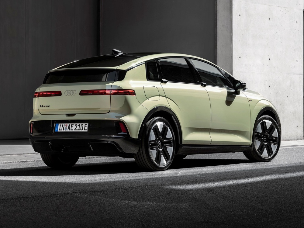 The new Audi A2 has a near-vertical rear end, just as the original model did (Audi)