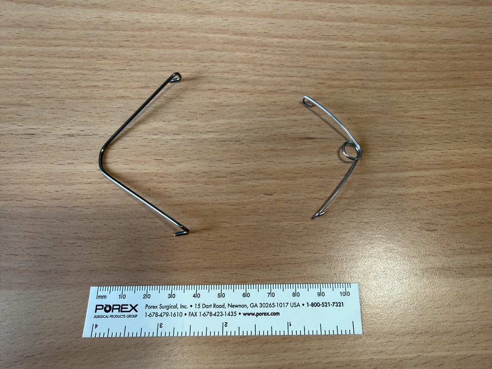 Nitinol springs that are used to gradually widen the gap, giving space for the Rory’s brain to develop and for new bone to grow (Gosh/PA) (PA Media)