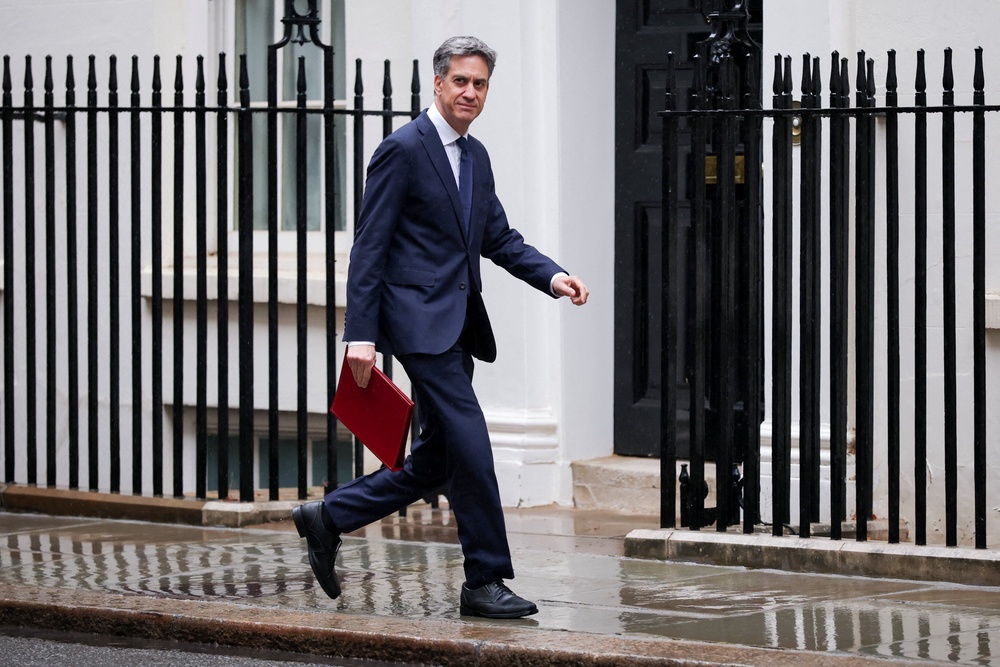 Ed Miliband attends No 10 Cabinet meeting (Reuters)