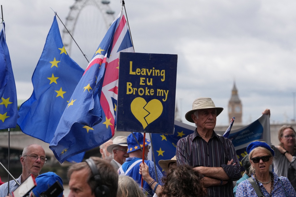 Support for rejoining the European Union is at its highest level since the Brexit vote (AFP/Getty)