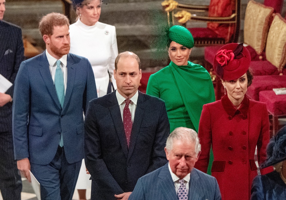 The Duke and Duchess of Sussex with the royal family at their final official public engagement before leaving for the US in 2020 (Phil Harris/Daily Mirror/PA) (PA Archive)