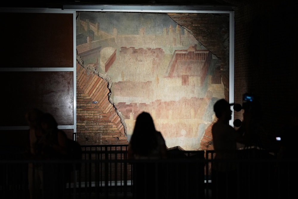 The fresco was discovered during the 1990s (AP)