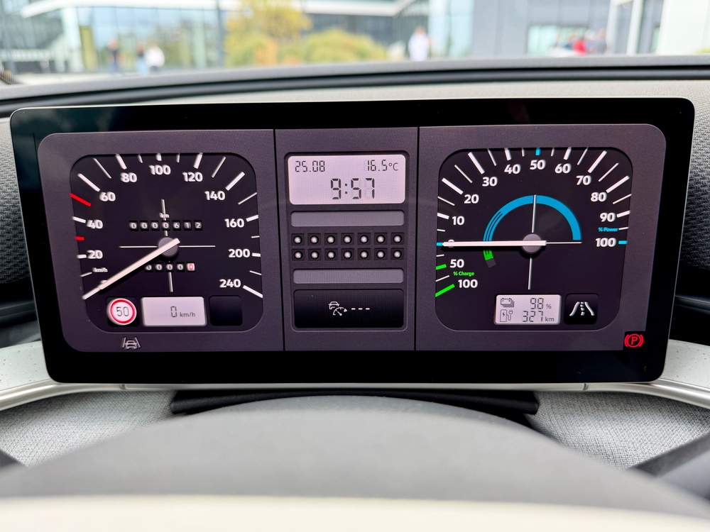 Retro dials in the Volkswagen ID. Polo are a fun choice, and mirrored by a retro look for the infotainment screen, too (Steve Fowler)