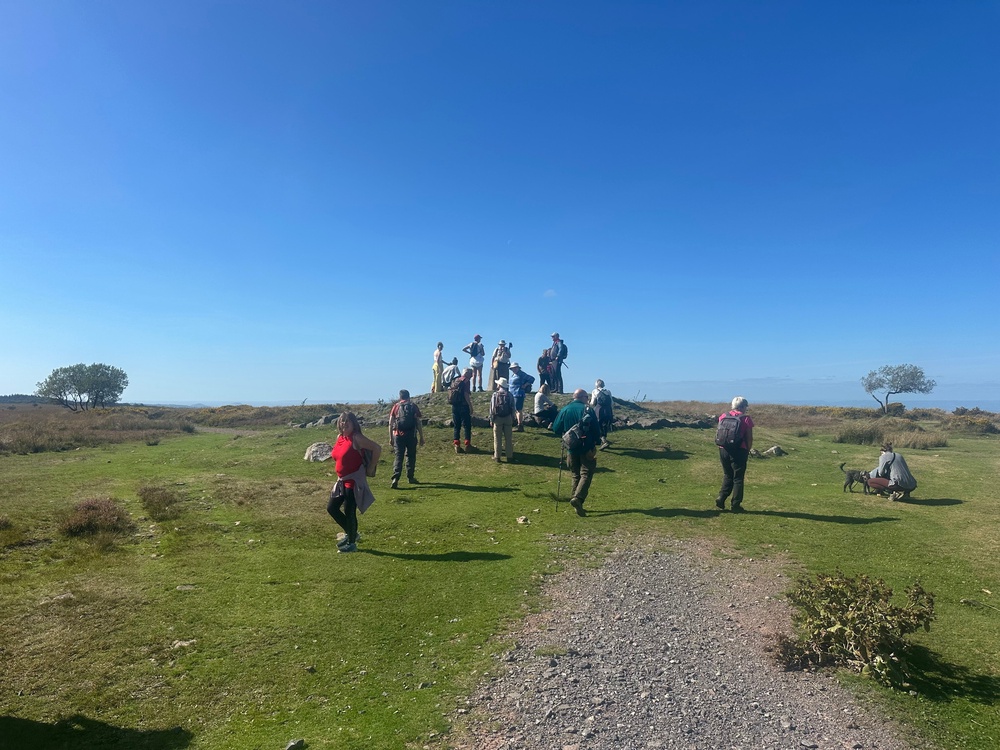 Mike Harvey leads a tour of the site organised by Mendip Society (The Independent)