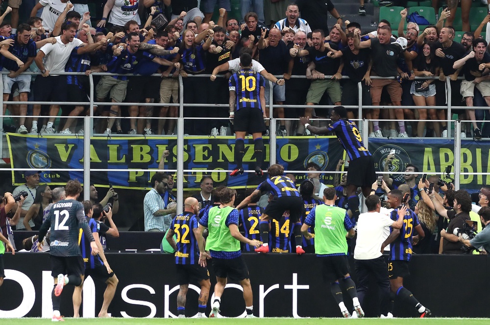 Lautaro Martinez celebrates his winner (Getty)