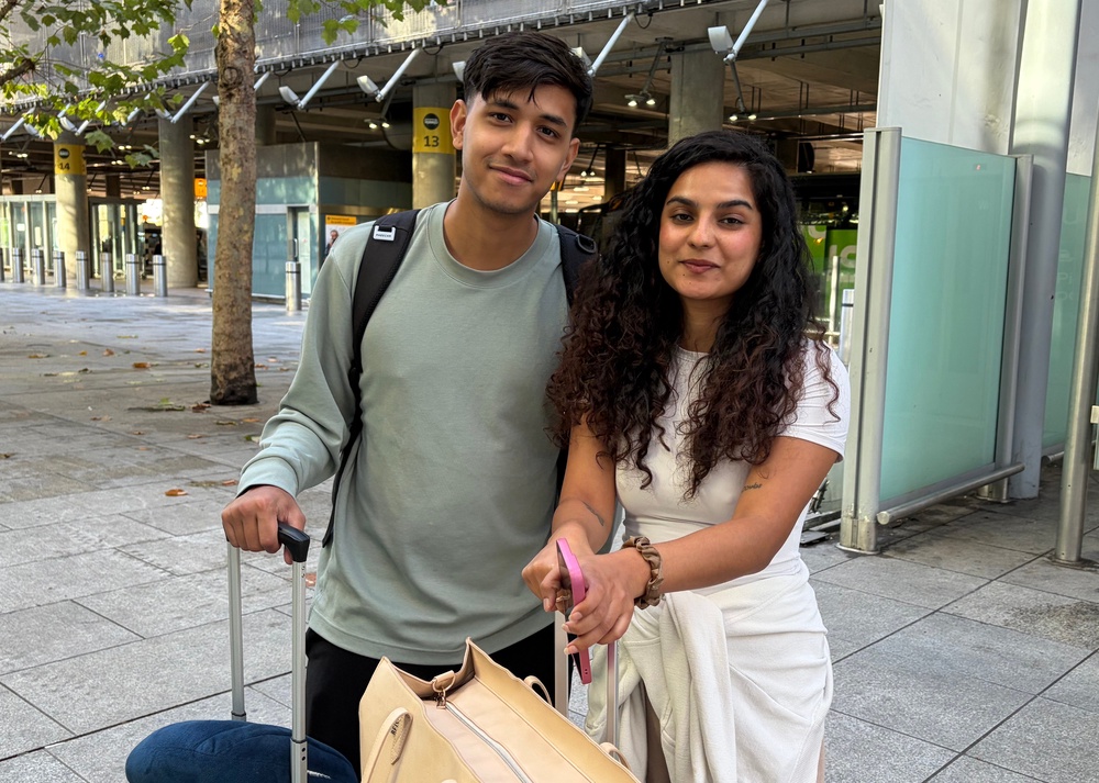 Priya Pandit, right, and Ishan Bhandari (PA)