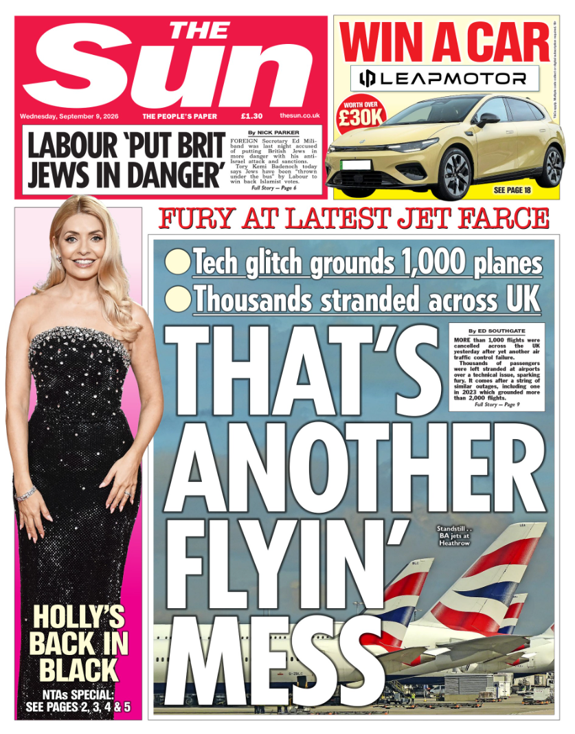 The Sun front page (The Sun)