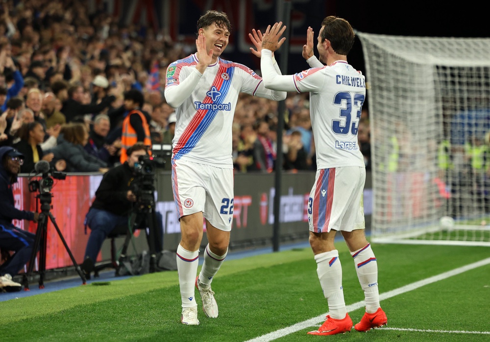 Strand-Larsen was on target as Palace advanced (Getty)
