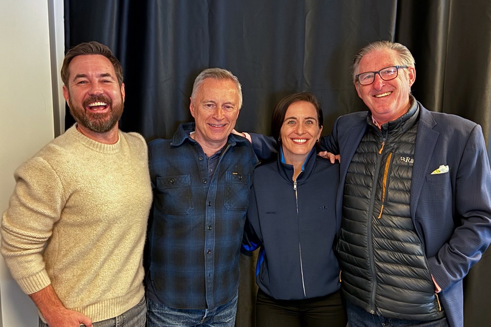 Martin Compston, Robert Carlyle, Vicky McClure and Adrian Dunbar at a read-through for series 7 of 'Line of Duty' (BBC/World Productions)