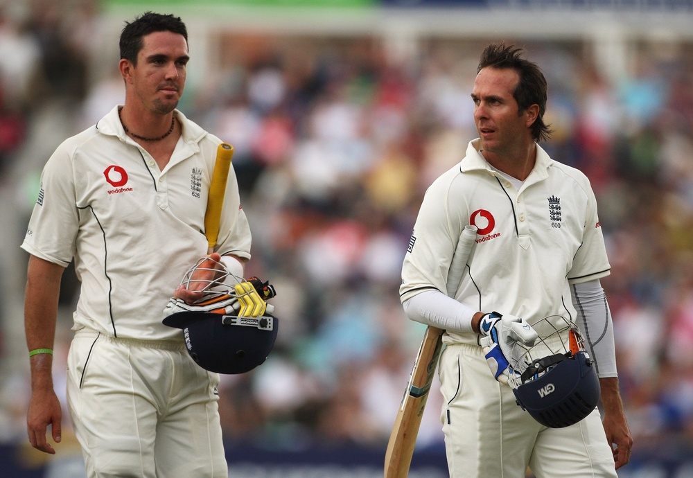 Michael Vaughan (right) and Pietersen (left) played together for England for a number of years (Getty Images)