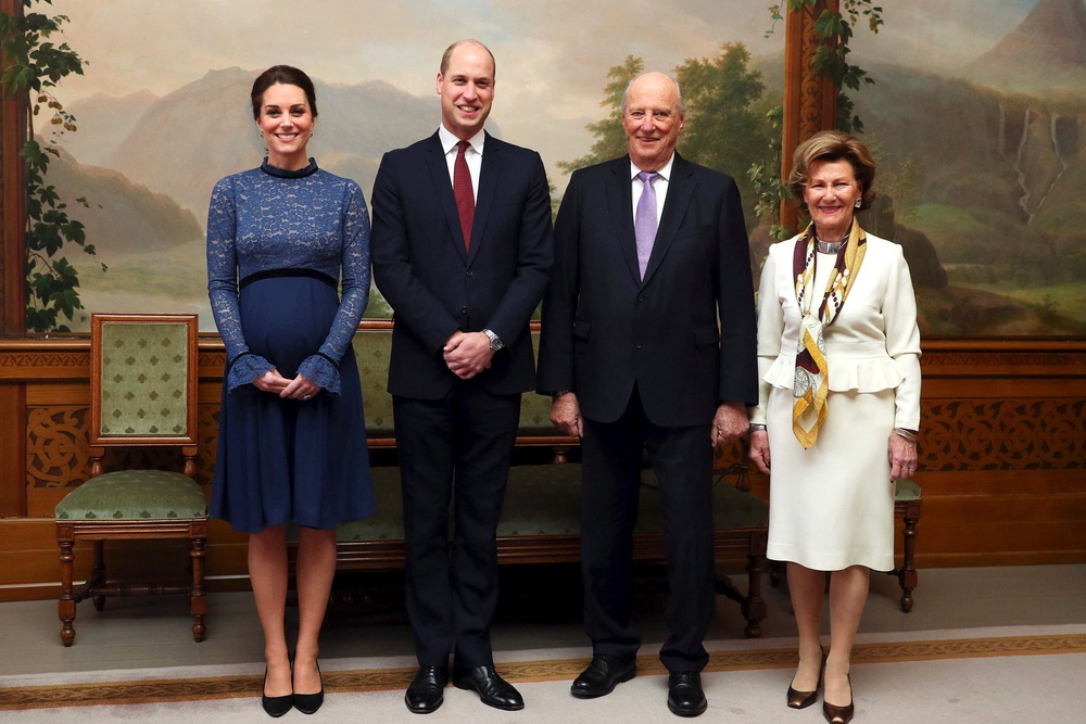 William and Kate met Norway’s King and Queen during a trip to the country in 2018 (PA)